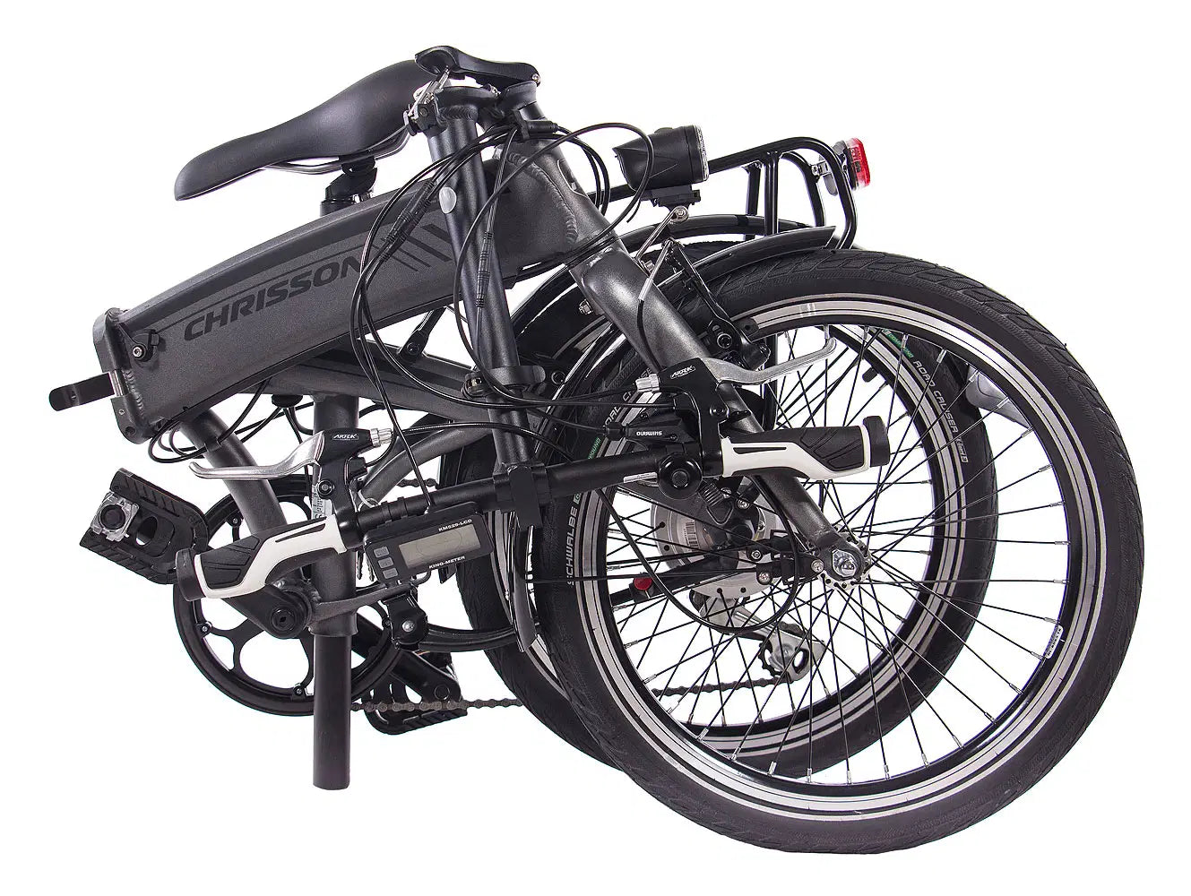 Chrisson intube Vouwfiets Achterwielmotor lichtgewicht grijs