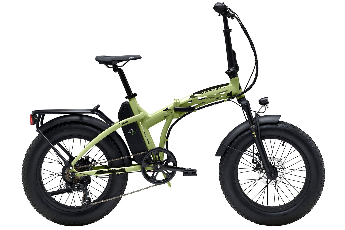Adriatica Bug Vouwbare Fatbike 250W Brushless Achterwielmotor Zwart
