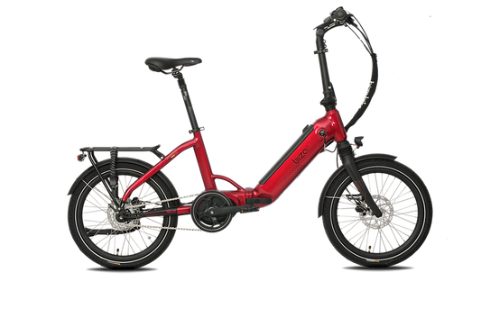 Bizobike Shelby Intube Bafang M200 Middenmotor Vouwfiets Lage instap Rood