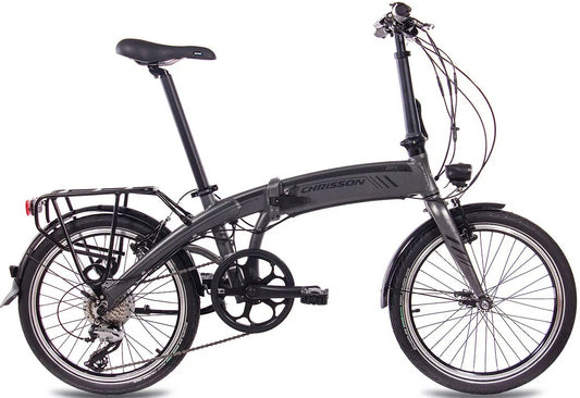 Chrisson intube Vouwfiets Achterwielmotor lichtgewicht grijs