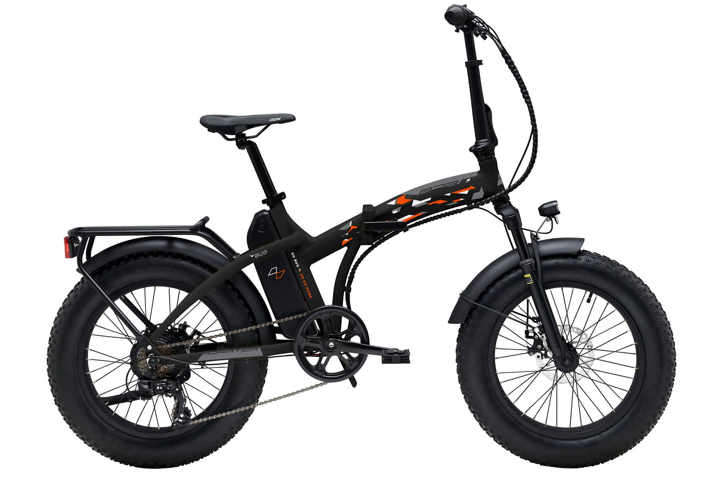 Adriatica Bug Vouwbare Fatbike 250W Brushless Achterwielmotor Zwart
