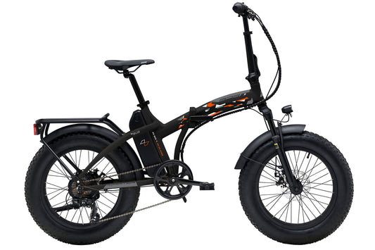 Adriatica Bug Vouwbare Fatbike 250W Brushless Achterwielmotor Zwart