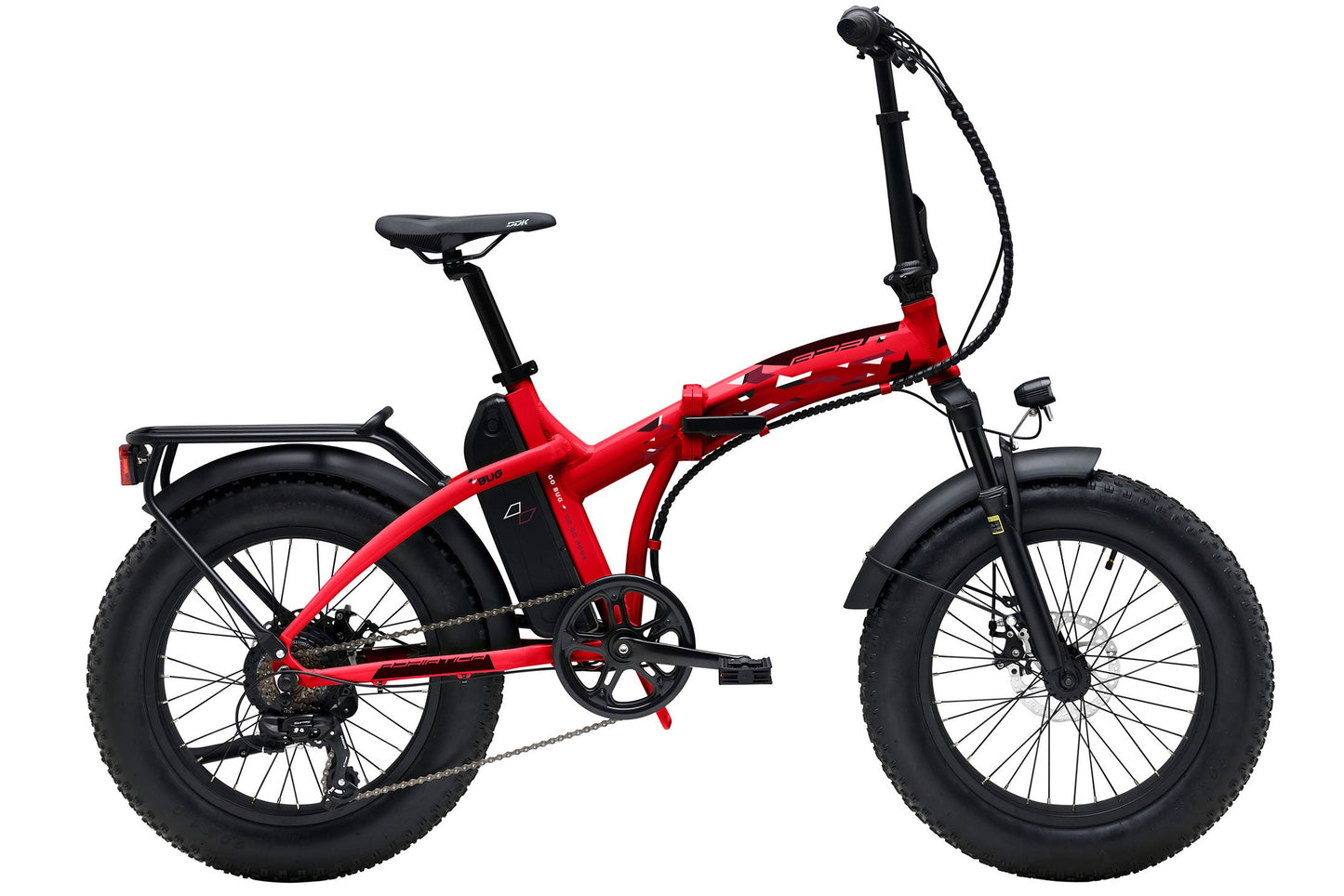 Adriatica Bug Vouwbare Fatbike 250W Brushless Achterwielmotor Zwart