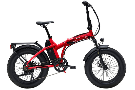 Adriatica Bug Vouwbare Fatbike 250W Brushless Achterwielmotor Rood