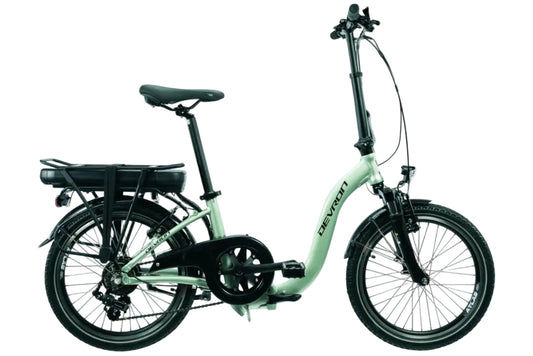 Devron E-Folding Achterwielmotor Vouwfiets Lage instap Groen