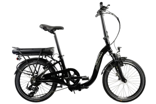 Devron E-Folding  Achterwielmotor Vouwfiets Lage instap Zwart